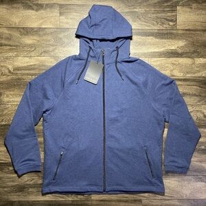 Public Rec Hoodie Mens XXL Navy Weekend Full Zip French Terry Pima Blend Scuba